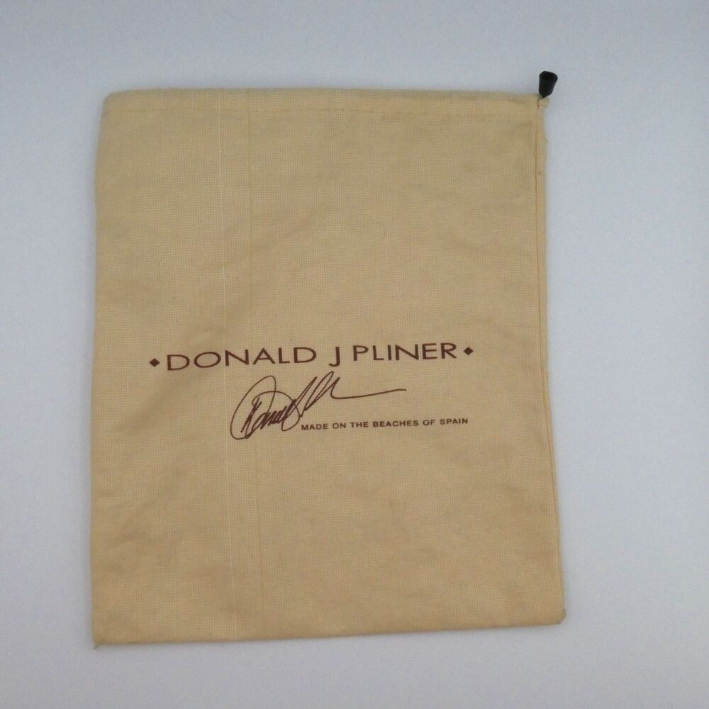 Donald J Pliner Signature Dust Bag 11x13 Made In Spain Drawstring Pouch